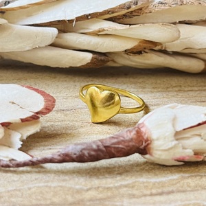 Anillos de Corazón Minimalistas Románticos de Estilo Moderno, Anillos Delicados de Latón para Mujer, Chapados en Oro de 18k, Anillo de Amor, Joyería de San Valentín, Plata Certificada - Product Image 5