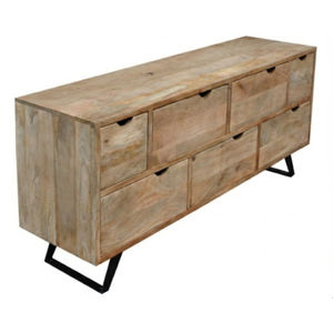 Indian-style Solid Mango <b>Wood</b> Modular Eco-Friendly Large Capacity Multi-drawer <b>Chest</b> of Drawers High-end Dressing Table Cabinet - Product Image 2