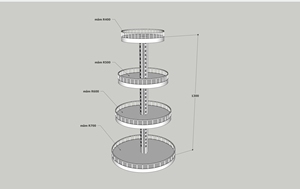 Support de présentation rond en fil métallique moderne anti-rouille One Tech, structure métallique thermolaquée, charge lourde, pour la promotion des produits en supermarché - Product Image 5