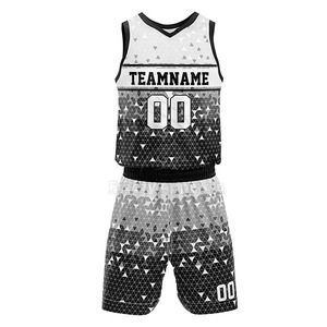 Uniforme de Baloncesto con Logotipo Personalizado, Diseño Geométrico Triangular, Sublimado con Degradado, Conjunto de Pantalones Cortos a Juego, Ropa Deportiva - Product Image 2