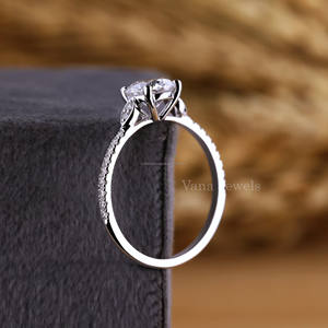 แหวนหมั้นเพชรแบบโบราณสำหรับภรรยาทรงกลมสำหรับเป็นของขวัญแต่งงานแหวนแต่งงานทำจากเพชรที่ไม่เหมือนใครสำหรับห้องปฏิบัติการ - Product Image 5