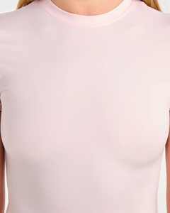 Camiseta Deportiva de Manga Corta para Mujer, de Alta Calidad, con Logotipo Personalizado al por Mayor, Color Sólido, Corte Regular, Ligera y Transpirable para Verano - Product Image 5