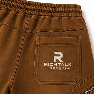 RICHTALK SPORTS <b>Men's</b> <b>Baggy</b> <b>Trousers</b> Mid Waist Drawstring Casual Breathable Lightweight Winter Wear Quick Dry Polyester/Cotton - Product Image 5