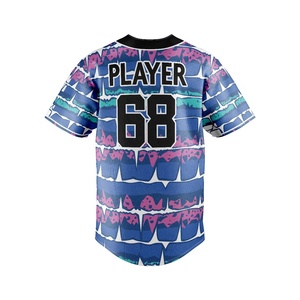 Uniforme de Béisbol y Sóftbol Personalizado al por Mayor, Transpirable, Talla Grande, Color Azul - Product Image 4
