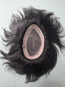 Taz Hair Bangladesh's High Quality Indian Hair Peluca para hombres Estilo de onda profunda Soft Mono Base Toupee Sistema de cabello de Bangladesh - Product Image 5