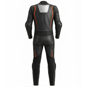 ชุดแข่งรถมอเตอร์ไซค์หนังแขนยาวแบบยูนิเซ็กซ์ สีสันตัดกัน ระบายอากาศได้ดี แห้งเร็ว พิมพ์ลายด้วยเทคนิคการถ่ายเทความร้อน ใส่ได้ทุกฤดู - Product Image 4