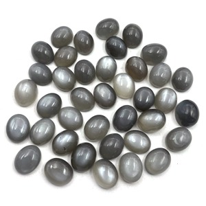 Piedra preciosa ovalada de piedra lunar gris natural de 8*10 mm con certificado IGI, efecto ojo de gato, piedra suelta para joyería hecha a mano. - Product Image 5
