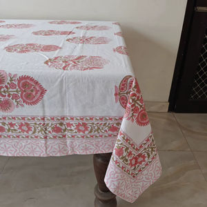 Mantel Rectangular de Algodón Puro Estampado, Hecho a Mano y Personalizable, de Estilo Moderno, para Hogar, Granja, Boda o Uso en Exteriores - Product Image 1