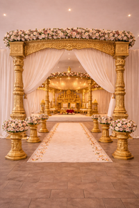 มณฑปงานแต่งงานอินเดียใต้สุดงดงาม แมนดาปารี แมนดาปาปาม แบบดั้งเดิม คันยาดานัม ไฟเบอร์แมนดาปาปาม นิวยอร์ก - Product Image 2