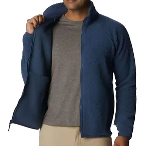 Veste polaire bleu marine pour homme ELEGANT CORPORATION, col montant, fermeture éclair quart de tour, décontractée, respirante, coupe droite, poches, tricotée, pour l'hiver - Product Image 4