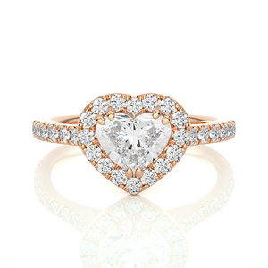 แหวนหมั้นเพชรทรงลูกแพร์ AMBER JEWELS T-1257 สำหรับทั้งชายและหญิง ทองคำขาวชุบโรเดียม ตัวเรือนแบบหนามเตย ดีไซน์เรขาคณิตคลาสสิก ได้รับการรับรองจาก IGI - Product Image 4