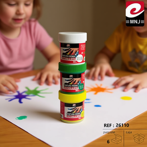 PINTURA DEDOS 50ML Pintura para Dedos Verde Juguetes de Dibujo - Product Image 3