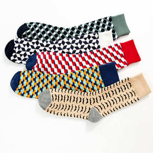 Chaussettes en coton patchwork pour hommes de bonne qualité, séchage rapide, respirantes, style business - Product Image 4