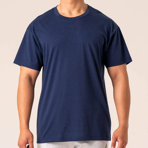 T-shirt surdimensionné pour homme 180 GSM 100% coton col rond ample confortable avec logo brodé personnalisé OEM ODM - Product Image 2