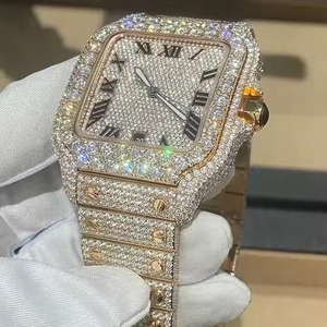 Reloj Mecánico Automático de Lujo para Hombre de Alta Calidad, Cristal de Zafiro, Correa de Acero Inoxidable, Diamantes de Laboratorio, Moissanita, Cuero - Product Image 1