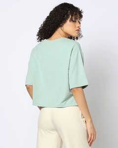 เสื้อยืดทรงบ็อกซี่สีขาวสำหรับผู้หญิง ขายส่งทุกฤดูกาล เสื้อผ้าฝ้ายทรงโอเวอร์ไซส์สำหรับผู้หญิง เสื้อยืดทรงบ็อกซี่ขนาดใหญ่สำหรับผู้หญิง - Product Image 4