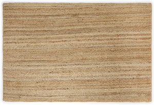 Tapis de sol en jute 100% naturel, design tressé, motif abstrait moderne, écologique, antidérapant, taille personnalisable, ensembles de tapis - Product Image 5