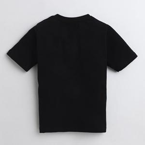 เสื้อยืดครึ่งแขนลายสิงโตแห่งความสุข-ดำ - Product Image 2