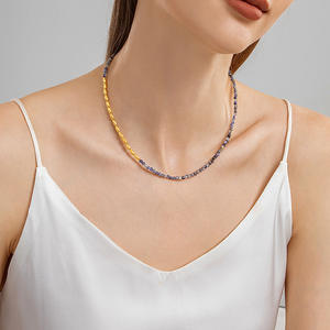 Collar de Cadena con Cuentas de Cristal Verde de Alta Gama al Estilo Zhou Yutong, Gargantillas Modernas para Mujer, Just Love - Product Image 3