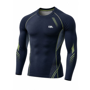 Ensemble de compression haute performance pour homme, haut à manches longues et pantalon de compression pour entraînement, exercice et activités de plein air - Product Image 2