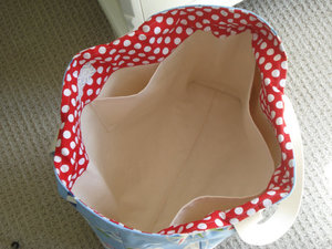 Women's Blue <b>Canvas</b> <b>Tote</b> Bag with Two Open Straps Water Resistant for Shopping & Travel - Product Image 3