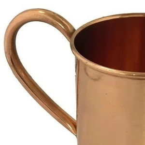 Taza de Cobre Puro de Diseño Moderno Metálico, de la Mejor Calidad, Taza de Cobre Rusa con Asa de Latón, Nuevo Diseño Martillado para Bebidas - Product Image 2