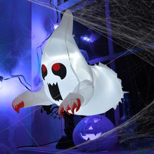 Decorazione Gonfiabile da Giardino per Halloween a Forma di Fantasma Volante di 1 Metro con Ventose - Product Image 1