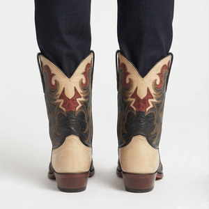 Men's Western Leather Cowboy <b>Boots</b> Mid-Calf Customizable for Winter & Summer Riding - Product Image 4