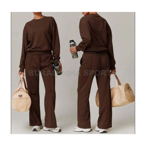 Conjunto deportivo de dos piezas para mujer, chándal con cremallera y manga larga, ropa deportiva - Product Image 6