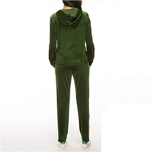 Pantalon de jogging évasé en velours 100 % coton de haute qualité pour femme, coupe décontractée et oversize, avec patchs personnalisés pour sweat à capuche de survêtement, couleur unie - Product Image 5