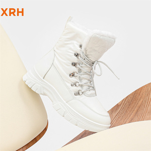 Nouveautés Imperméable Fermeture Éclair Antidérapant Réglable Serrure Dentelle Pu Haute Fourrure Doublé Chaud Femmes Automne Hiver Midi Bottes <span class=keywords><strong>De</strong></span> Neige - Product Image 6