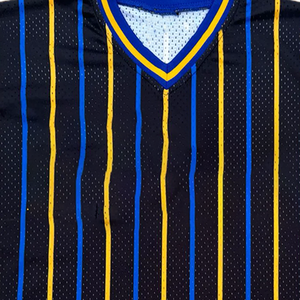 High Quality SGRho Black Pinstripe Jersey Women Blue Gold Premium Baseball Shirt Stylish Greek Sorority Apparel Custom Logo - Product Image 4