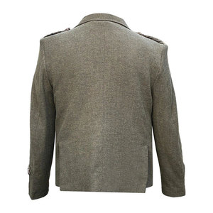 Veste écossaise en laine verte à motif Argyle pour homme, veste kilt, gilet écossais, best-seller OEM ODM - Product Image 2