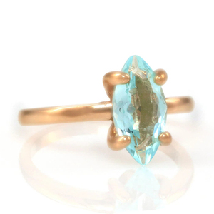 แหวนพลอยบลูโทแพซแท้ 100% ดีไซน์ใหม่ แหวนเงินแท้ 925 แฟชั่นทันสมัยสำหรับงานแต่งงาน เครื่องประดับชั้นดีสำหรับผู้ชาย - Product Image 2