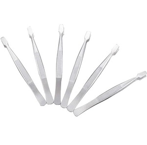 Pinzas Profesionales de Punta Plana para Estampado, Pinzas de Precisión para Manipulación Segura de Sellos, Joyería, Manualidades y Trabajo - Product Image 4