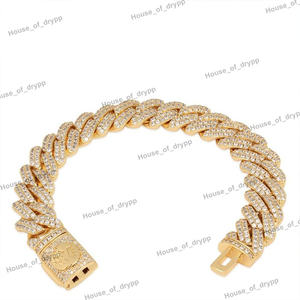 Pulsera Hip Hop de Plata 925 y Diamantes con Elegante Diseño de Eslabones Geométricos y Piedras Engastadas en Pavé para Hombre - Product Image 2