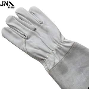 ถุงมือเชื่อมคุณภาพพรีเมียมสำหรับงานเชื่อม TIG MIG เลเซอร์ ป้องกันความร้อน บุด้วยผ้าฝ้ายนุ่ม หนังวัวแท้ ป้องกันมือและแขน - Product Image 5