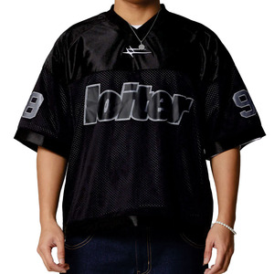 ELEVATE PLAY OEM Jersey de Fútbol Americano de Malla Holgada Estilo Urbano Oversize para Equipo Negro Transpirable de Secado Rápido Unisex - Product Image 1