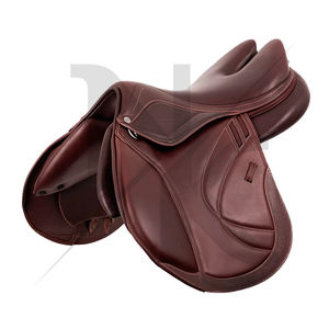 Silla de salto de máximo rendimiento, de cuero genuino premium, estilo inglés de contacto estrecho, con amortiguación, productos de carreras de caballos ingleses de la India. - Product Image 3