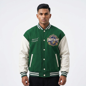Hot Selling Custom Logo Chenille <b>Patch</b> Canvas Winter Varsity Chenille Embroidery Letterman Baseball Embroidery <b>Jacket</b> for Men - Product Image 5