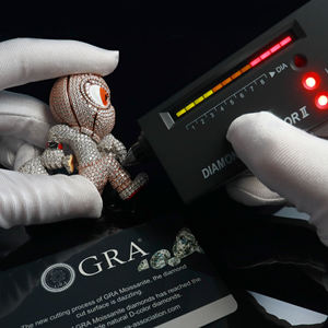 จี้รูปการ์ตูน 3 มิติ สีโรสโกลด์ ประดับเพชร สร้อยคอแฟชั่น เครื่องประดับ - Product Image 5