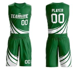 Ensemble de maillots de basket-ball sublimés personnalisés rose et bleu, col en V, sans manches, respirant, anti-transpiration, taille élastique, unisexe, pour équipe adulte - Product Image 4