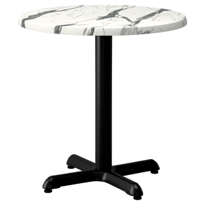 Table <span class=keywords><strong>de</strong></span> bistrot carrée avec plateau en <span class=keywords><strong>marbre</strong></span> et base en métal noir, table <span class=keywords><strong>de</strong></span> salle à manger moderne pour café et restaurant, mobilier commercial - Product Image 4