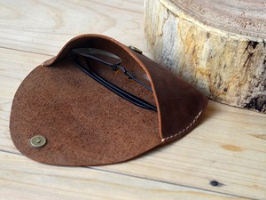 Slim Genuine Leather <b>Glasses</b> Cover Luxury Soft Cowhide Pouch Handmade Travel <b>Reading</b> Eyewear Protector Case LGC-0110 - Product Image 5