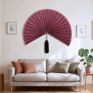 Vintage <b>Boho</b> Handmade Bamboo <b>Wall</b> Fan Colorful <b>Hanging</b> Decor Wholesale Supplier Gift - Product Image 3