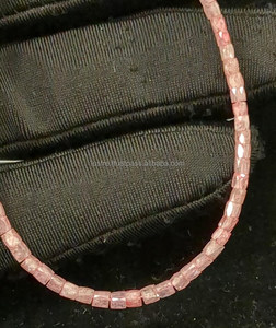 Cuentas de Diamante Rosa 100% Naturales, Cuentas Tubulares Facetadas Brillantes para la Elaboración de Joyas, Regalo Personalizado para Ella, Cuentas de Piedra Rosa - Product Image 4