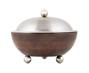 Boîte à chapati en bois artisanale de forme ronde et fabriquée à la main pour un mélange parfait de tradition et de design moderne Coffret cadeau idéal - Product Image 6