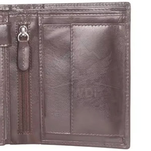 Portefeuille en cuir véritable fait main entièrement personnalisé avec fermeture éclair, léger, vente directe d'usine, haute qualité, best-seller, portefeuilles pour hommes - Product Image 4