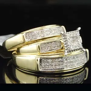 Anillo de Compromiso y Boda de Lujo Vintage con Moissanita, Plata de Ley 925, Chapado en Oro Blanco, Corte Brillante, para Mujer - Product Image 6