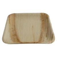 Assiettes et plateaux jetables écologiques biodégradables réutilisables en feuilles de palmier carrées, lot de 200, pour hôtels et barbecues (vente en gros)